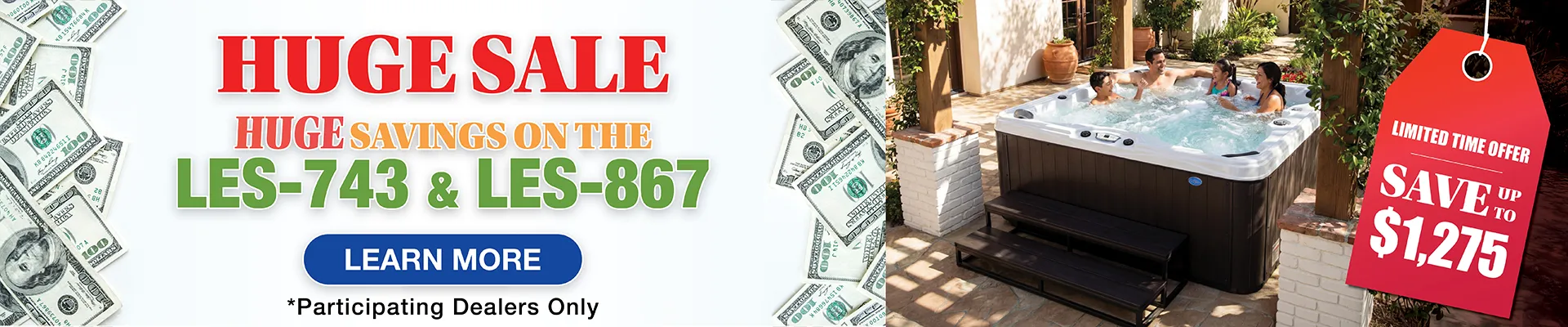 Calspas hot tub being used in a family setting - Belleville